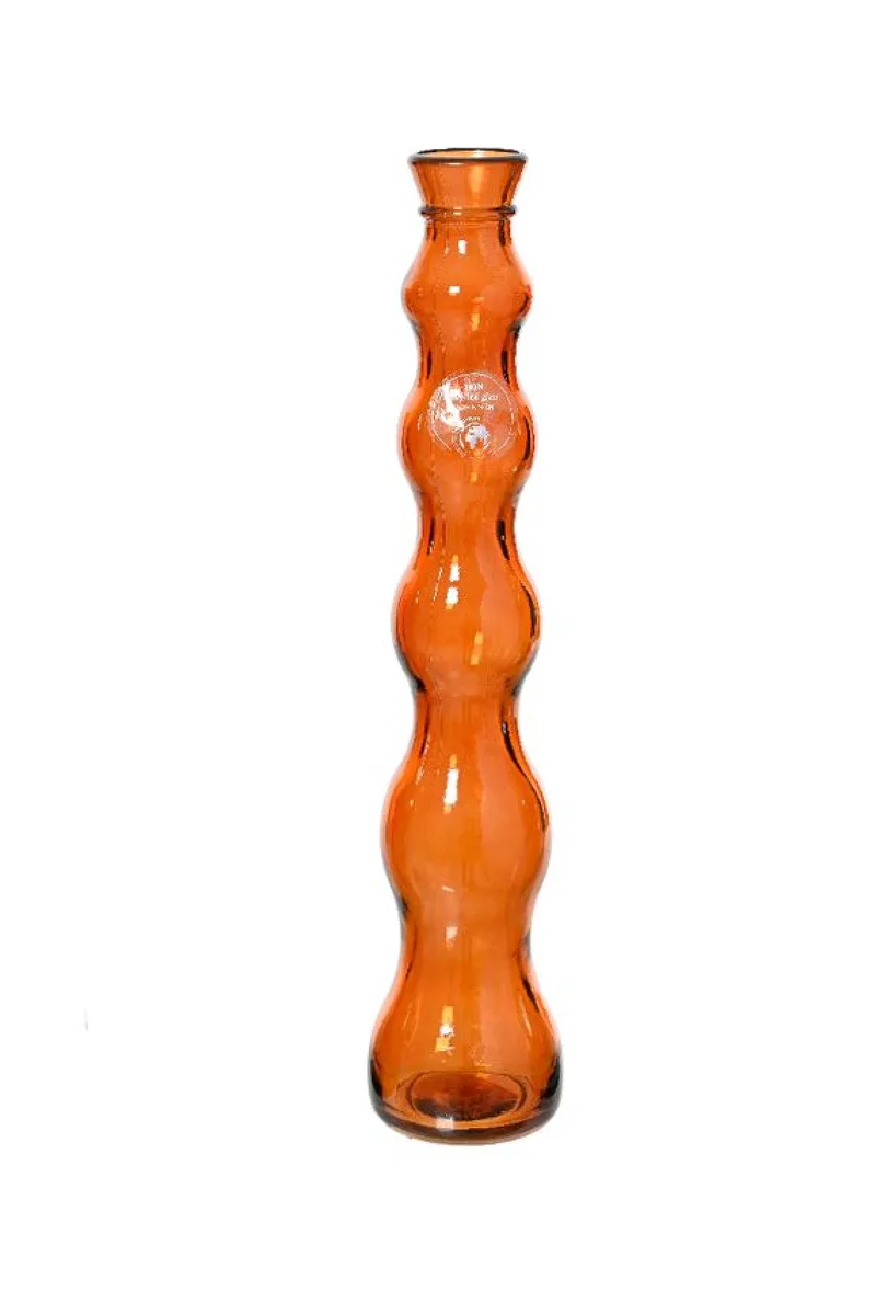 Βαζο Απο Ανακυκλωμενο Γυαλι 7x7x32cm Τερακότα Kaeming
