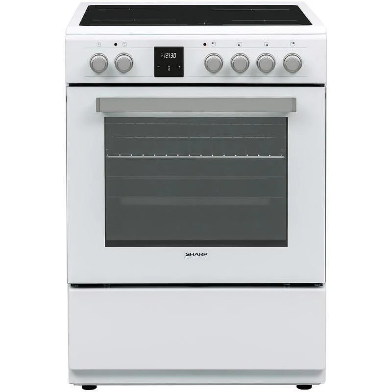 Sharp KF-76FVDT22WMK-EU Ηλεκτρική Κουζίνα 65lt, με Κεραμικές Εστίες, Π60εκ, Α, Λευκή KF-76FVDT22WMK