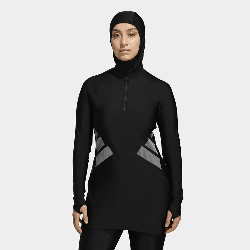 adidas W Big Bars Long Sleeve Swim Top (9000259338_22872)