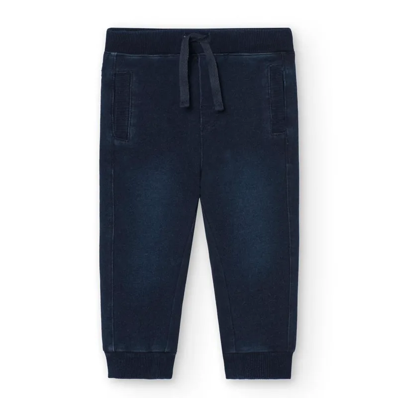 Παντελόνι φούτερ αγόρι Boboli-390248-DARKBLUE