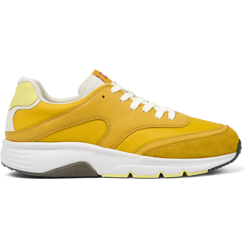 CAMPER Drift - Sneakers Για Ανδρικα - Κίτρινο,Λευκό, Μέγεθος 40, Cotton fabric/Smooth leather