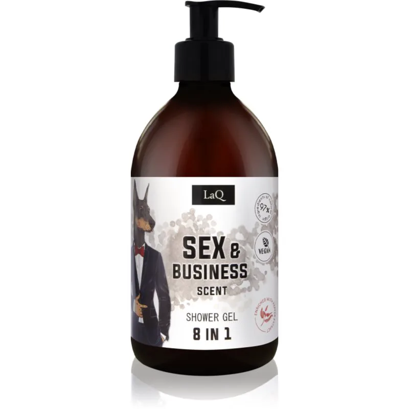LaQ Doberman φρέσκο τζελ για ντους 8 σε 1 500 ml