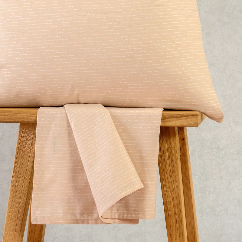 Σετ Σεντόνι Με 2 Μαξιλαροθήκες Polycotton King Με Λάστιχο 180x200+32εκ. Davide Μπεζ Casual Line Mini Melinen 20005417 (Τύπος κατωσέντονου: Με Λάστιχο, Ύφασμα: 50% Cotton-50% Polyester, Χρώμα: Μπεζ, Μέγεθος: King Size) - MELINEN - 20005417