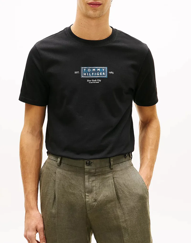 TOMMY HILFIGER HERITAGE LABEL TEE MW0MW42392-BDS Black