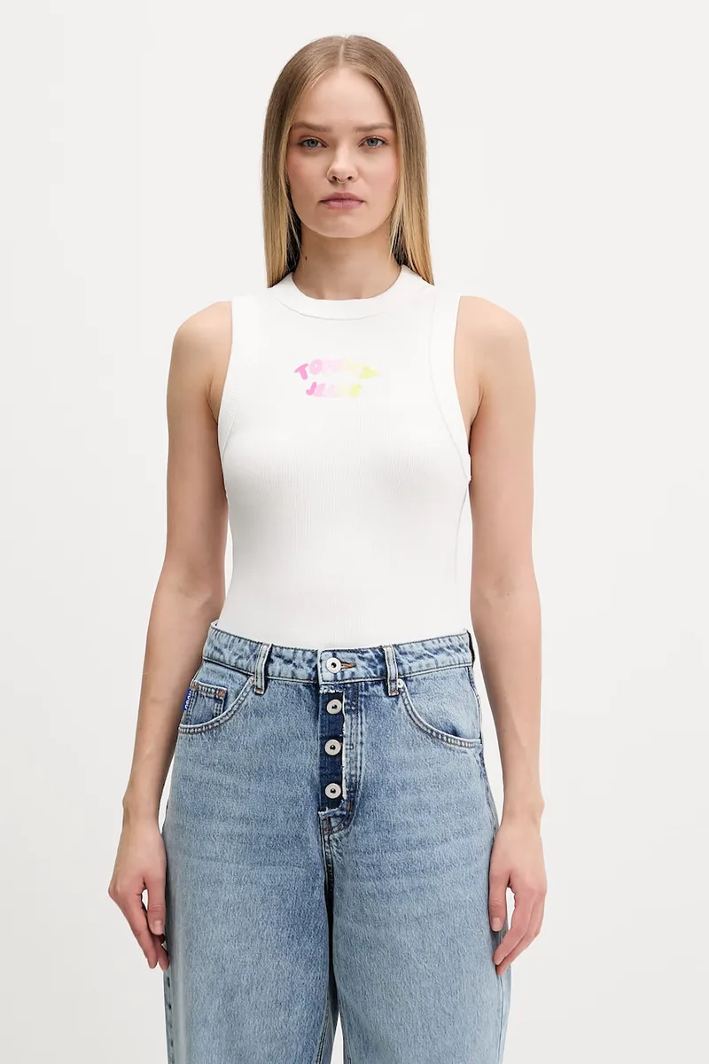Tommy Jeans τοπ Γυναικείο από βαμβάκι με ελαστάν