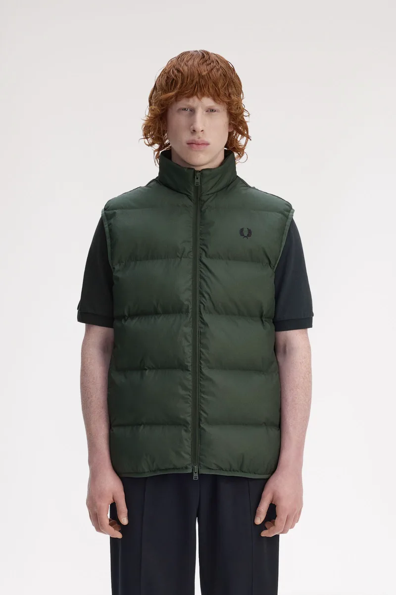 Fred Perry Ανδρικό Γιλέκο Insulated Gilet J8522-X21 Πράσινο
