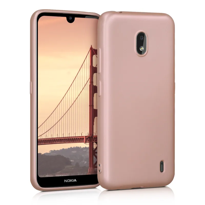 KW Θήκη Σιλικόνης Nokia 2.2 - Soft Flexible Shock Absorbent - Metallic Rose Χρυσό (49452.31)