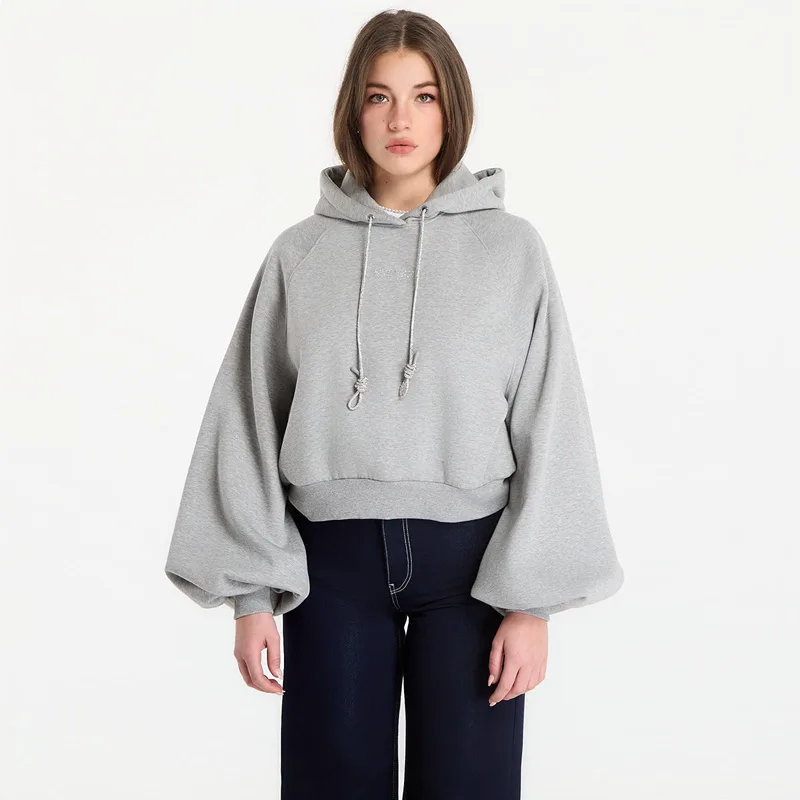 Φούτερ GUESS Hooded Krystal Sweatshirt Marble Heather XS