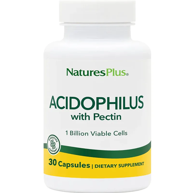 Natures Plus Acidophilus with Pectin Συμπλήρωμα Διατροφής Οξεόφιλου Προβιοτικού με Πηκτίνη Εσπεριδοειδών για την Αντιμετώπιση Γαστρεντερικών Διαταραχών 30caps