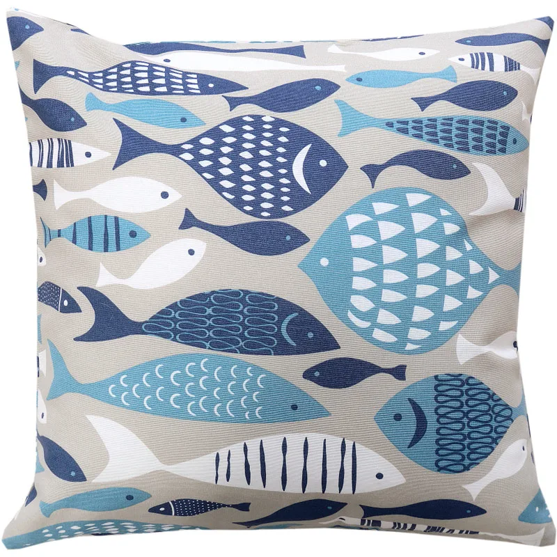 Διακοσμητική Μαξιλαροθήκη 45x45 Dimeco Aquarius Blue