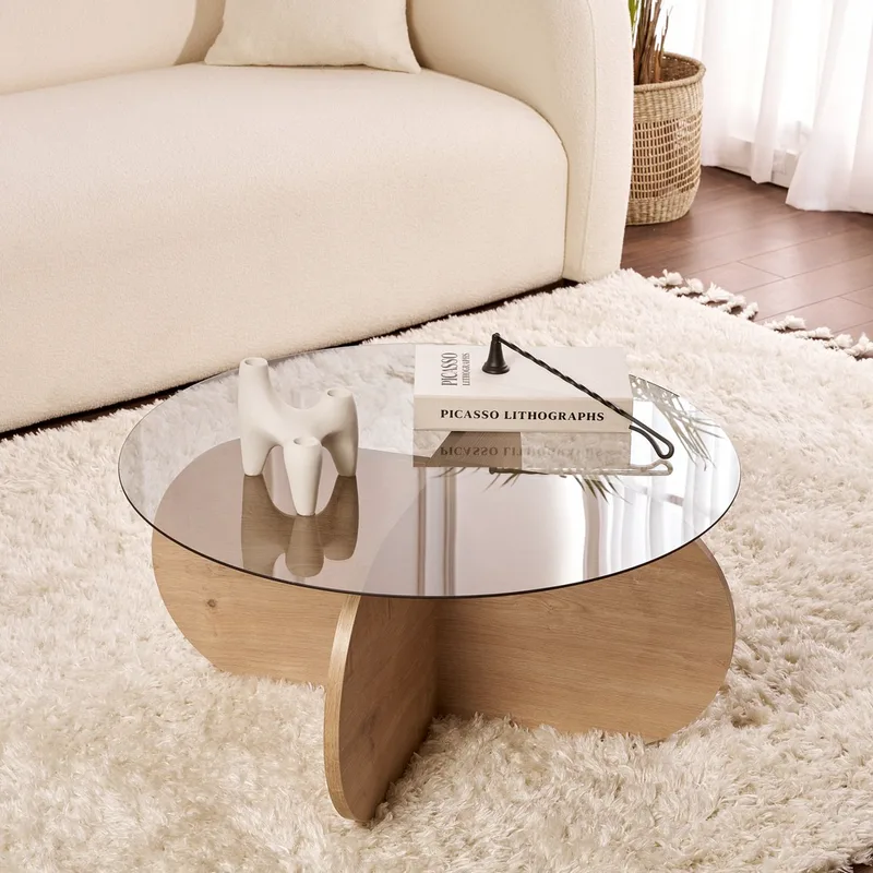 Τραπέζι Σαλονιού Aeris - Sapphire Oak, Fume 668Nrd1102 (75x35x75)