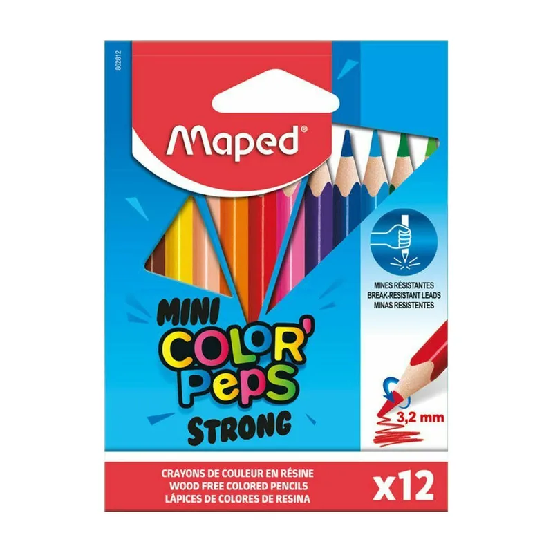 Ξυλομπογιές Maped Color Peps Strong Mini Σετ 12 τεμ 862812
