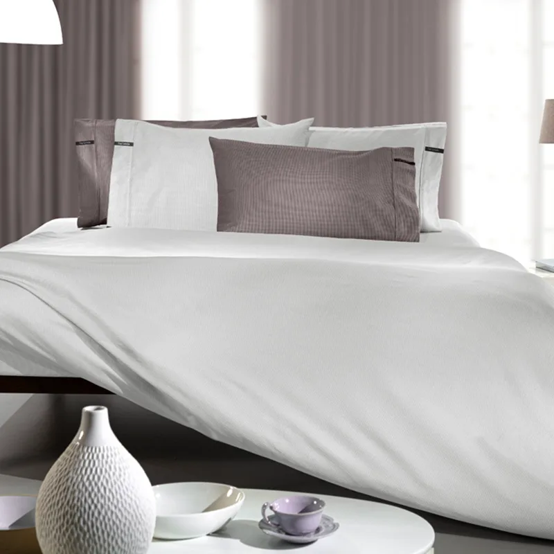 Σεντόνι Μεμονωμένο Υπέρδιπλο 160X200+35 Guy Laroche Minimal Silver Με Λάστιχο (160x200+35)