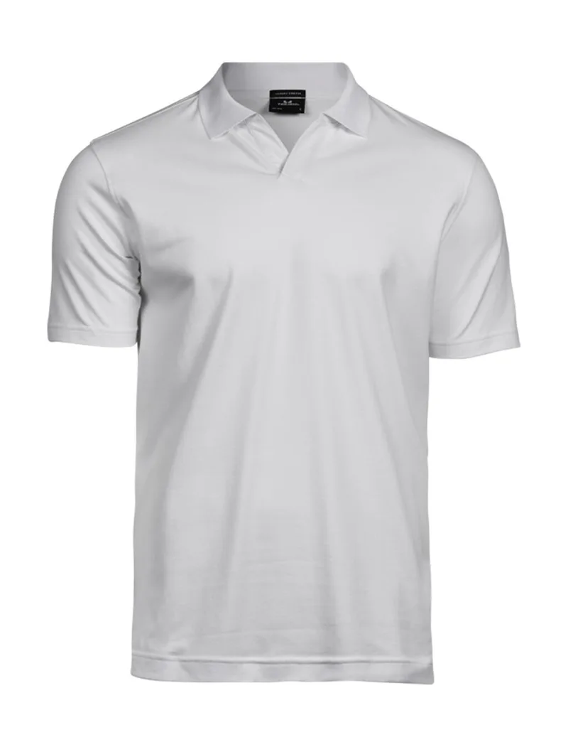 Ανδρικό V-Neck Polo Luxury Stretch Tee Jays 1404 White