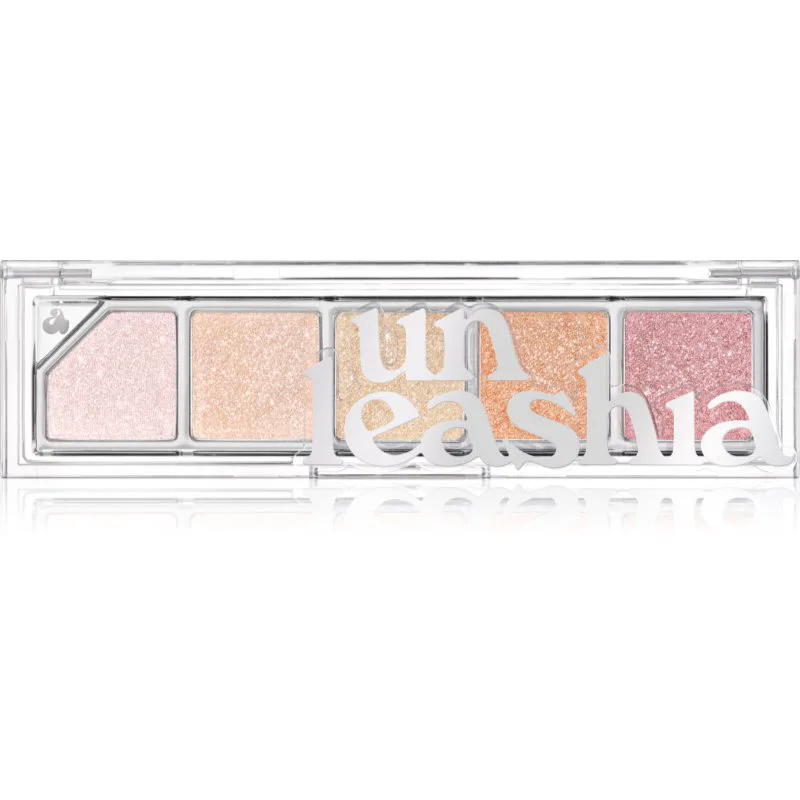 Unleashia Mood Shower Face Palette παλέτα με σκιές ματιών και highlighter με λάμψη μαργαριταριών απόχρωση NO.100 Ballerina 1 τμχ