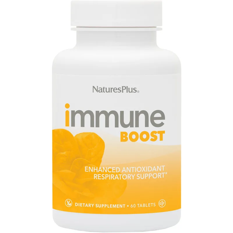 Natures Plus Immune Boost Enhanced Antioxidant Respiratory Support Συμπλήρωμα Διατροφής Πολυβιταμινών για Ενίσχυση του Ανοσοποιητικού με Αντιοξειδωτική Προστασία για Υποστήριξη του Αναπνευστικού Συστήματος 60tabs