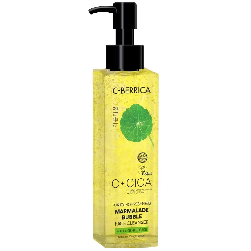 Natura Siberica C+Cica C-Berrica Purifying Freshness Soft & Gentle Care Marmalade Bubble Face Cleanser Καθαριστικό Τζέλ με Βιταμίνη C για Βαθύ Καθαρισμό, Ενυδάτωση & Φυσική Λάμψη, με Αντλία 150ml