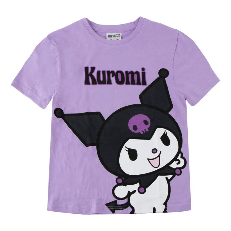 Hello Kitty Kuromi Μωβ Παιδικό Κοντομάνικο Μπλουζάκι Μωβ