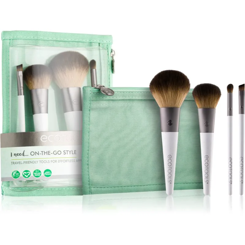 EcoTools On-The-Go Style σετ με πινέλα για ταξίδια