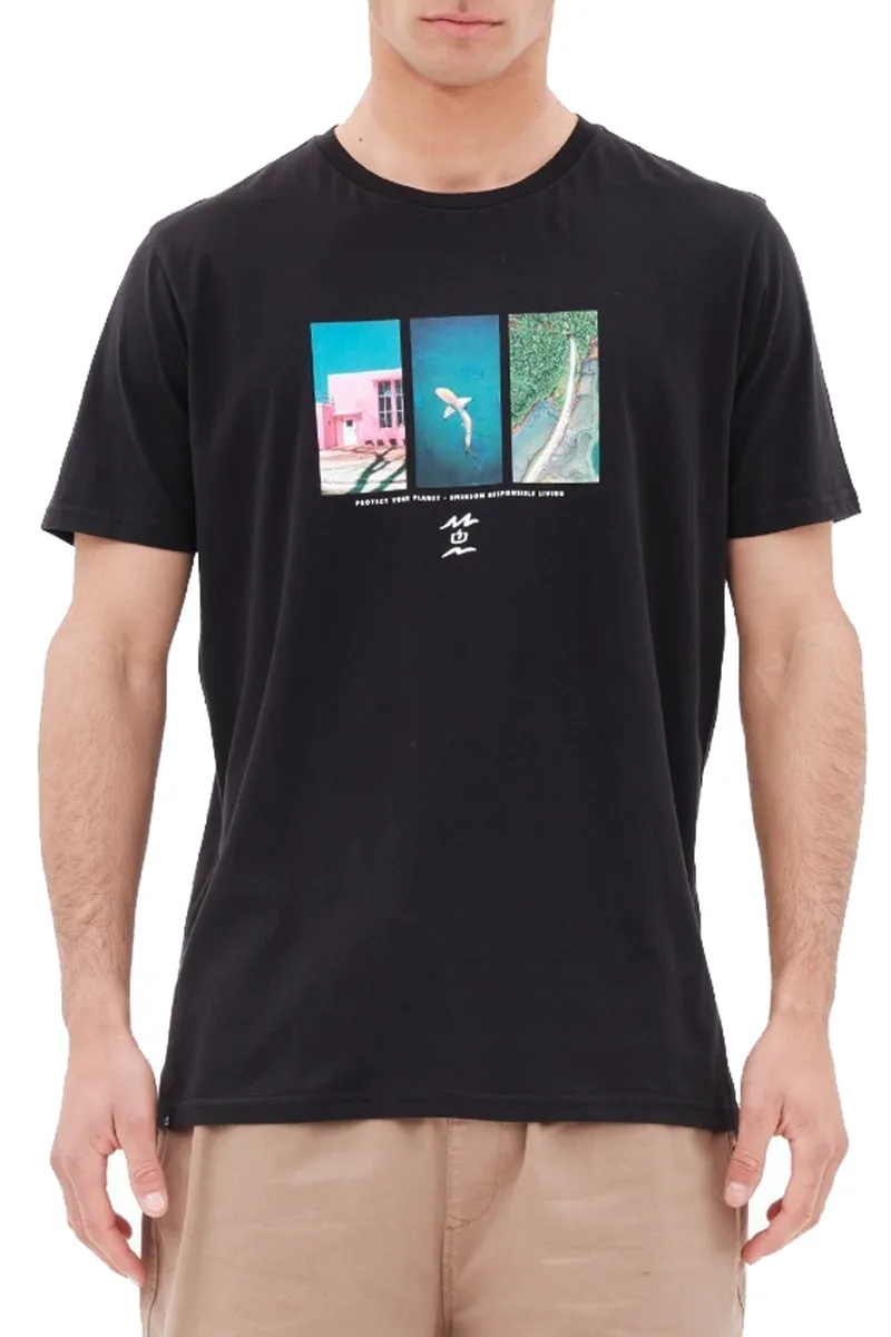 Μπλούζα Κοντομάνικη Emerson Με Τύπωμα Protect The Planet 221.EM33.53-BLACK Ανδρικό