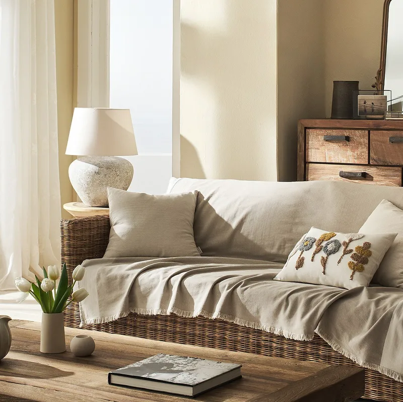 Ριχτάρι Τετραθέσιου Gofis Home Rukia Natural Μπεζ/Offwhite 269 170x350