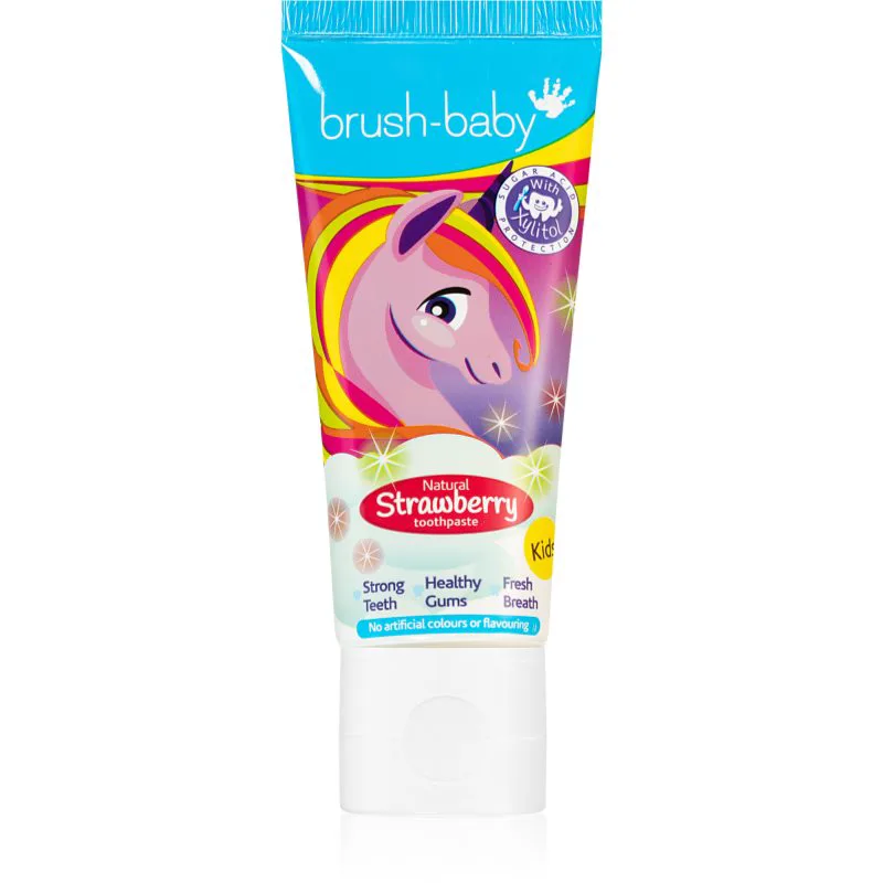Brush Baby Natural Strawberry παιδική οδοντόκρεμα με γεύση φράουλας από 3 ετών 50 ml