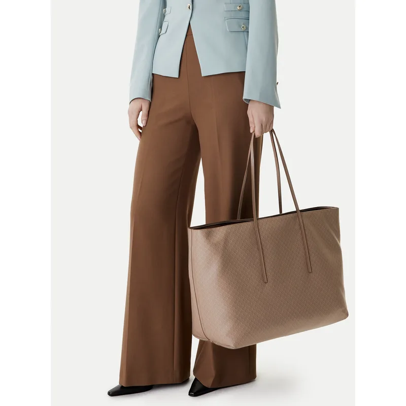 Τσάντα Calvin Klein Emblem Aop Large Tote W/ Pouch LV04F3364G Μπεζ