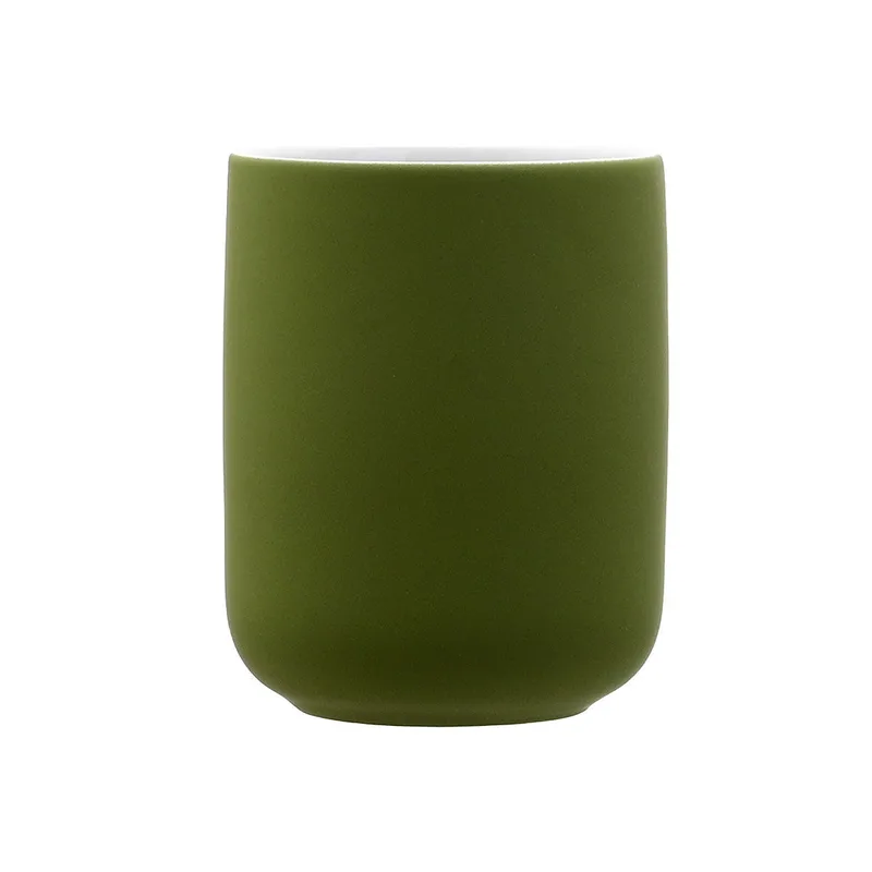 ESTIA ΠΟΤΗΡΑΚΙ ΜΠΑΝΙΟΥ STONEWARE 7.5x7.5x9.7cm OLIVE GREEN 02-14841