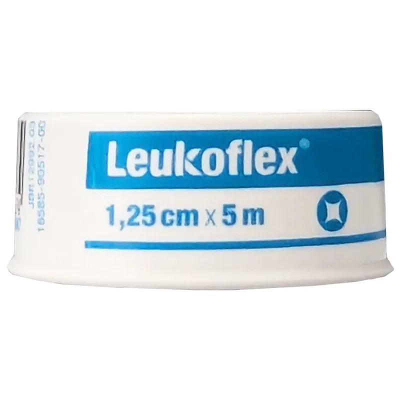 Leukoflex Transparent Waterproof Medical Tape 1,25cm x 5m Αδιάβροχη Διάφανης Αυτοκόλλητη Ταινία Στερέωσης Επιδέσμων 1 Τεμάχιο