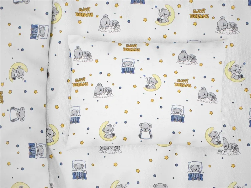 Μαξιλαροθήκη Βαμβακερή 50x70εκ. Sweet Dreams 554 White-Sky Blue DimCol (Ύφασμα: Βαμβάκι 100%, Χρώμα: Λευκό) - DimCol - 32111647036