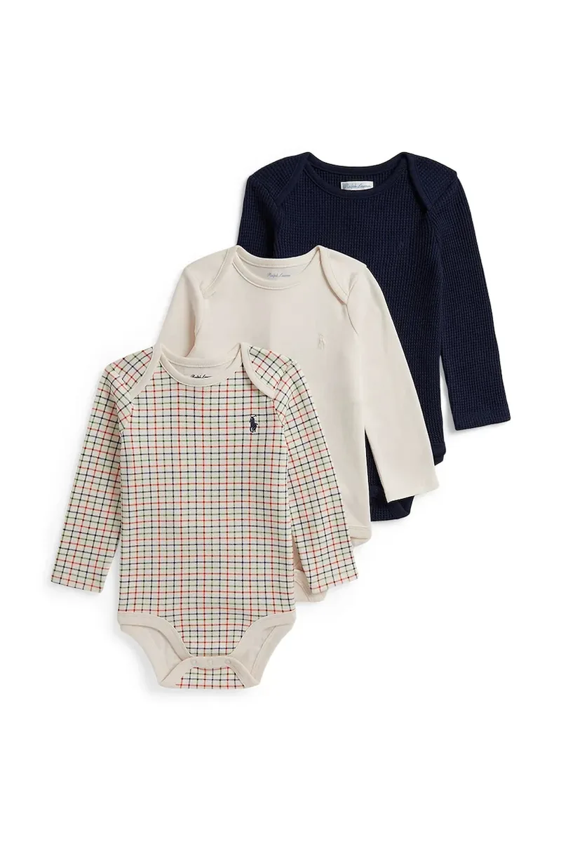 Polo Ralph Lauren κορμάκι παιδικό βαμβακερό 3-pack