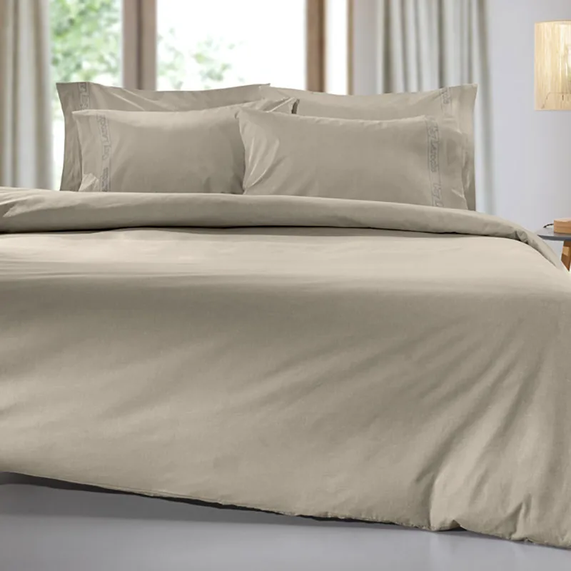 Σεντόνι Μεμονωμένο King Size 180X200+35 Guy Laroche Color Plus Taupe Με Λάστιχο (180x200+35)