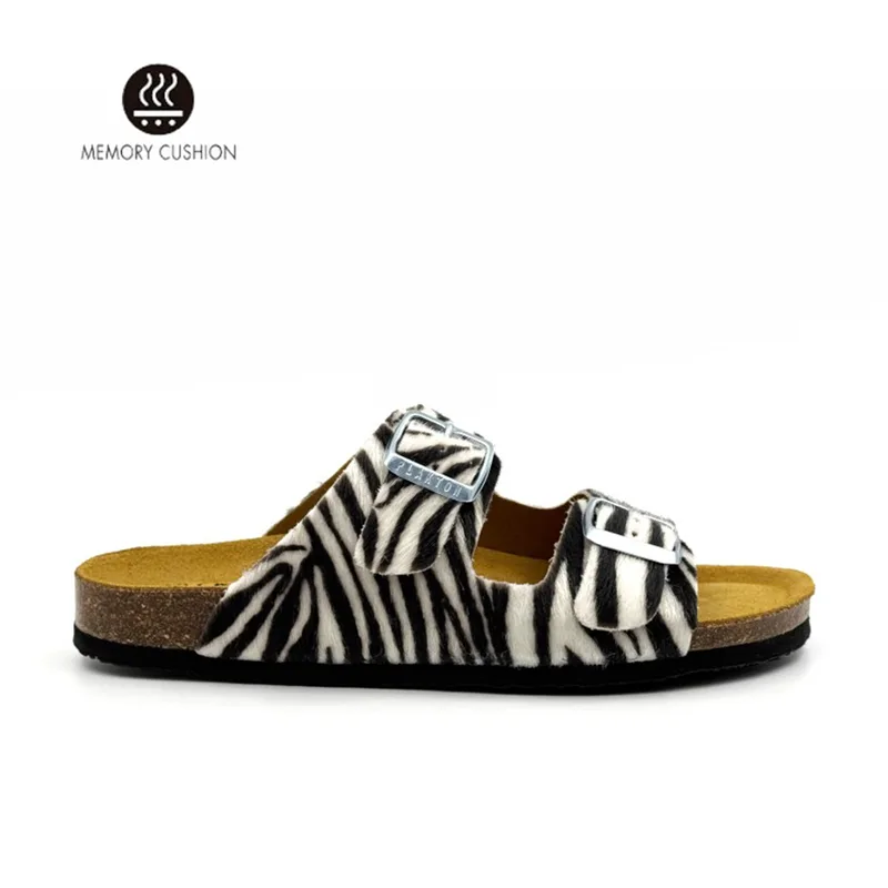 Γυναικεία Plakton Δερμάτινα Σανδάλια Pelo 180010 ZEBRA