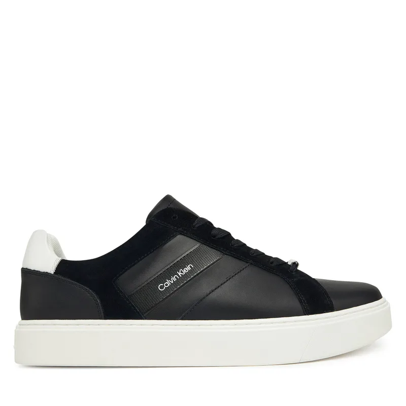 Αθλητικά Calvin Klein Classic Cupsole Laceup Tape Lth YM0YM01430 Μαύρο