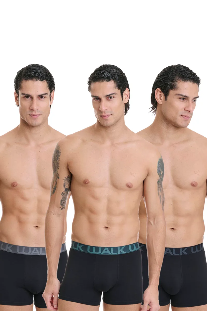 Walk ανδρικά μποξεράκια Stretch Cotton (Συσκ. 3τμχ.) -W1753-4-020202a