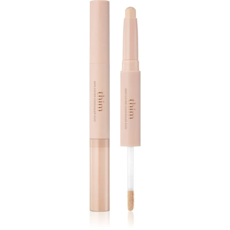 thim Skin Cover Concealer Duo στικ για κάλυψη και μείωση των ατελειών διπλής όψης απόχρωση 02 Μπεζ 6.3 γρ