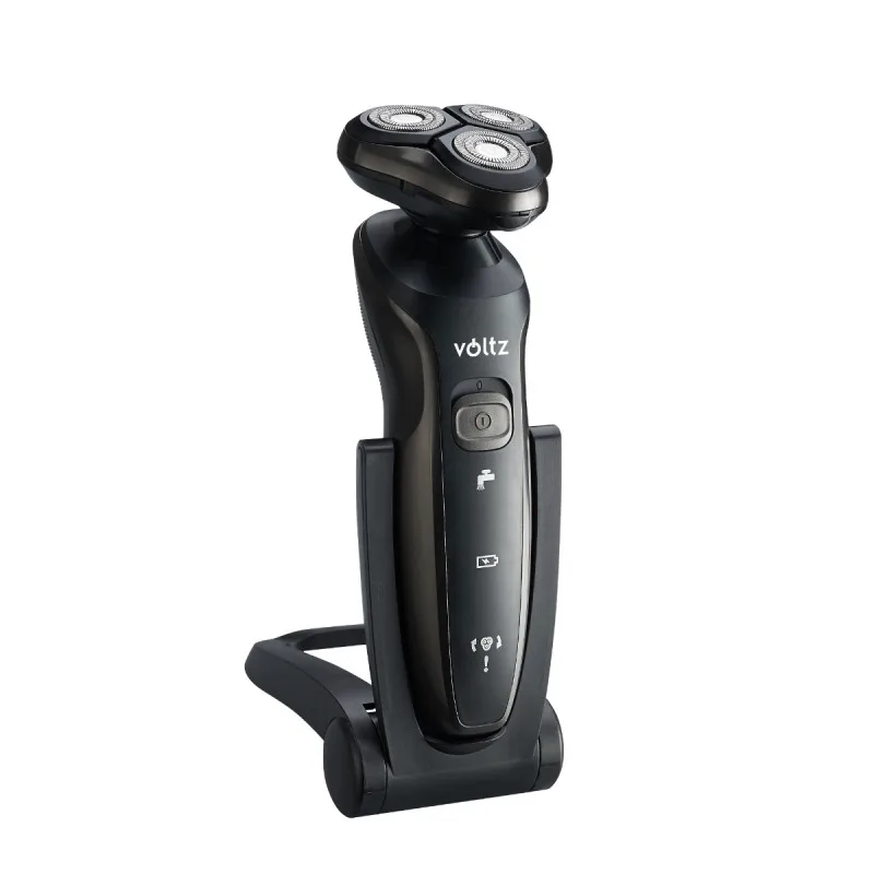 Ξυριστική μηχανή Voltz V51814A, IPX4, 8500 rpm, 3 κεφαλές, φόρτιση USB, Μαύρο