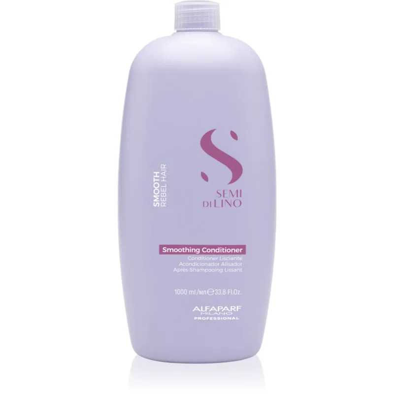 Alfaparf Milano Semi di Lino Smooth λειαντικό μαλακτικό για ατίθασα και κρεπαρισμένα μαλλιά 1000 ml
