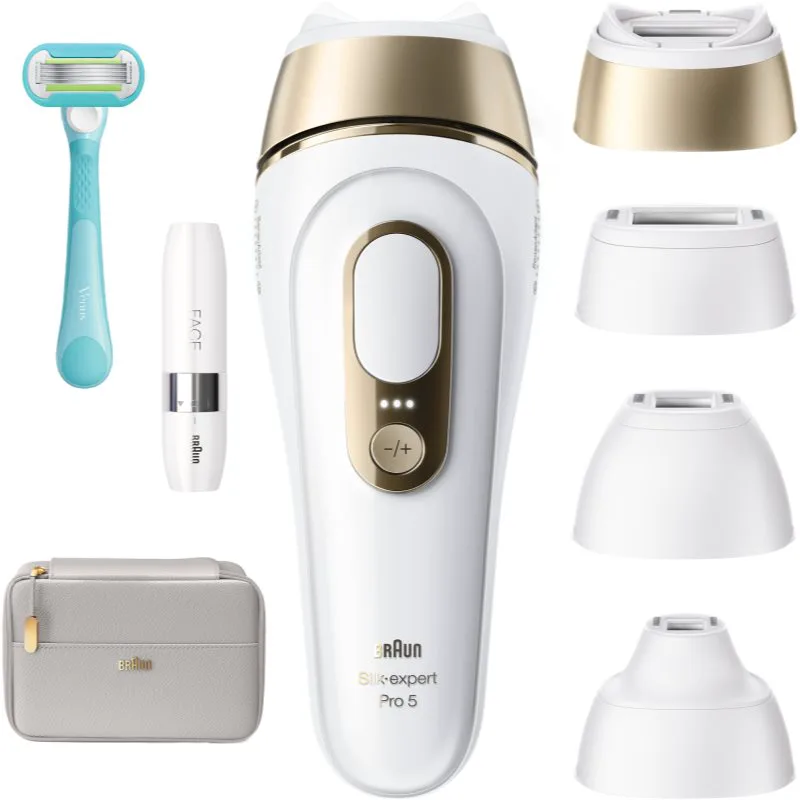 Καφέ IPL Silk·expert Pro 5 PL5412 έξυπνη συσκευή IPL για αποτρίχωση για το σώμα, το πρόσωπο, την περιοχή του μπικίνι και τις μασχάλες 1 τμχ