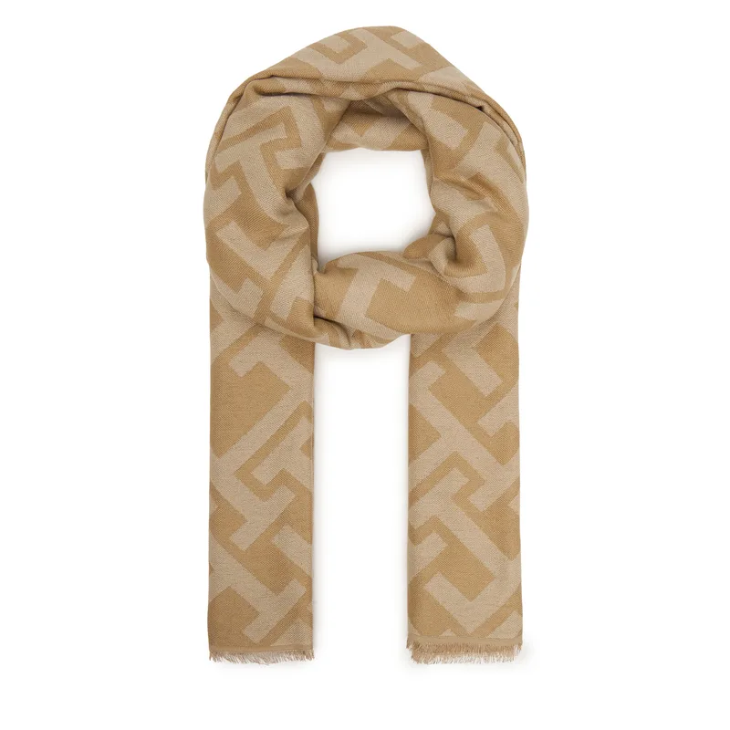Πασμίνα Tommy Hilfiger Th Monogram Heavy Scarf AW0AW18051 Μπεζ