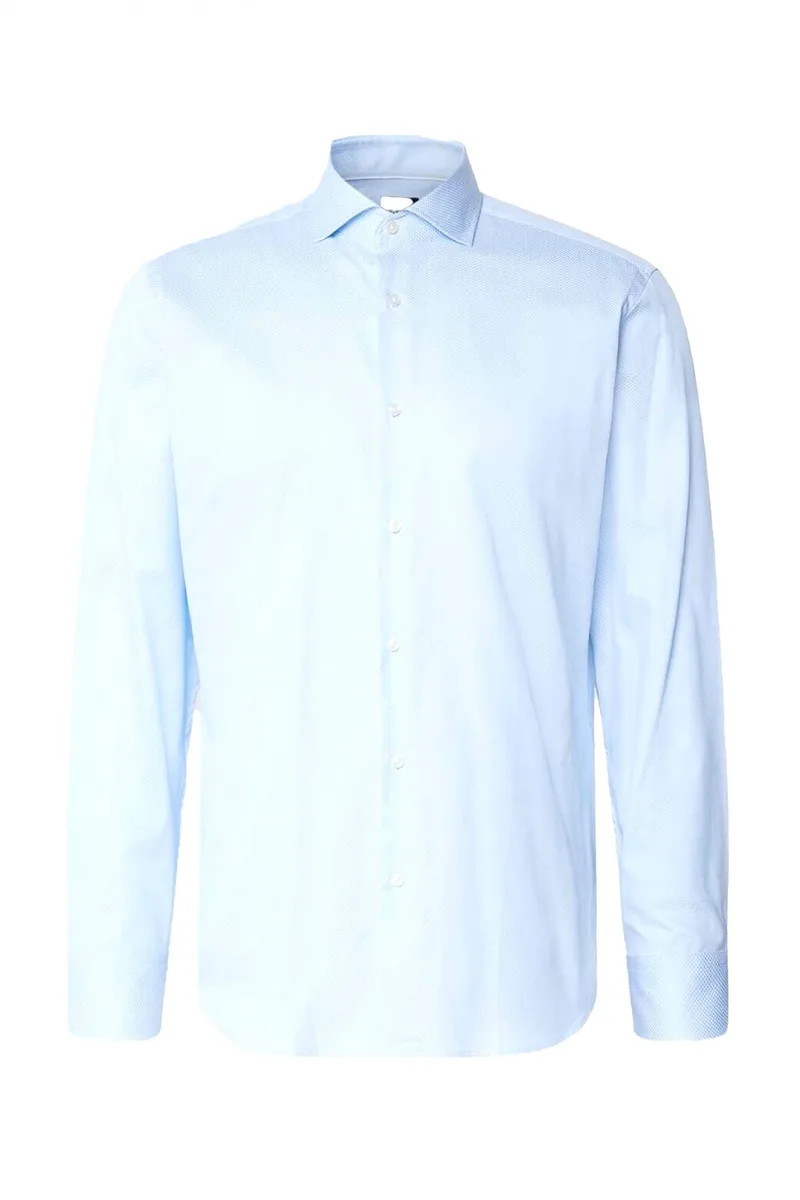 BOSS ΠΟΥΚΑΜΙΣΟ ΜΙΚΡΟΣΧΕΔΙΟ REGULAR FIT H-JOE-SP-C1-261 ΣΙΕΛ