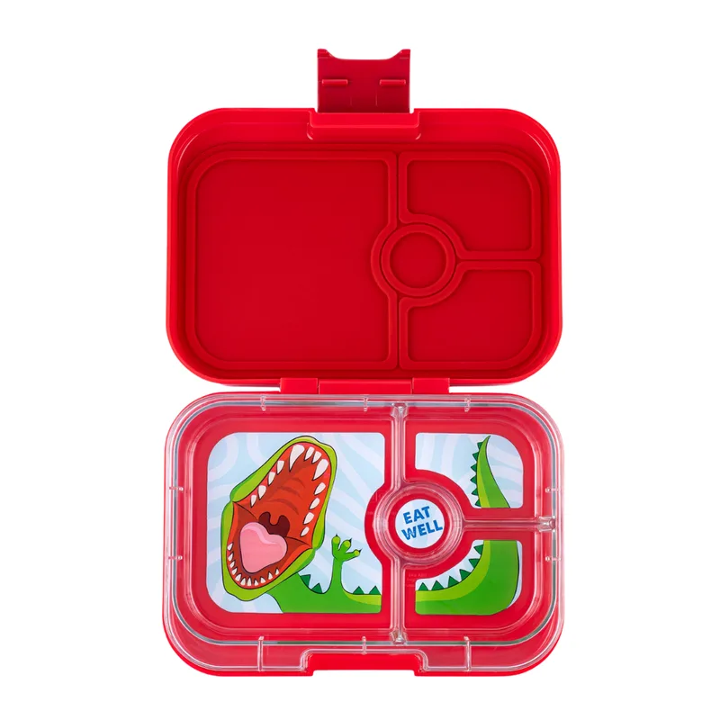 Φαγητοδοχείο Yumbox Panino 4 θέσεων - Wow Red / Dinosaur