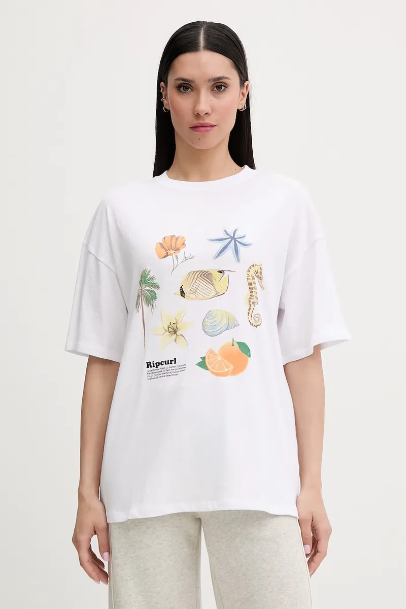 Rip Curl t-shirt Γυναικείος βαμβακερός POOLSIDE HERITAGE