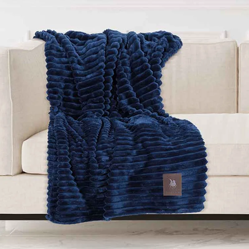 Κουβέρτα Καναπέ Fleece (130x170) Greenwich Polo Club Essential 3487 Blue