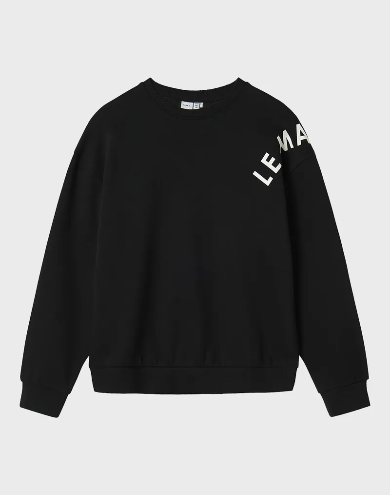 NAME IT NKFODIKA LS RLX SWEAT BRU BF 13247274-BLACK Black