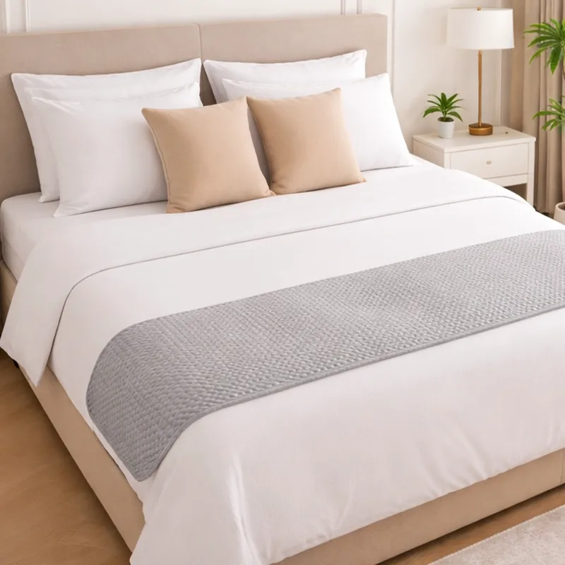 Διακοσμητικό Runner Κρεβατιού Polyester 55x250εκ. Omnia Grey Melinen 20005733 (Ύφασμα: Polyester, Χρώμα: Γκρι) - MELINEN - 20005733
