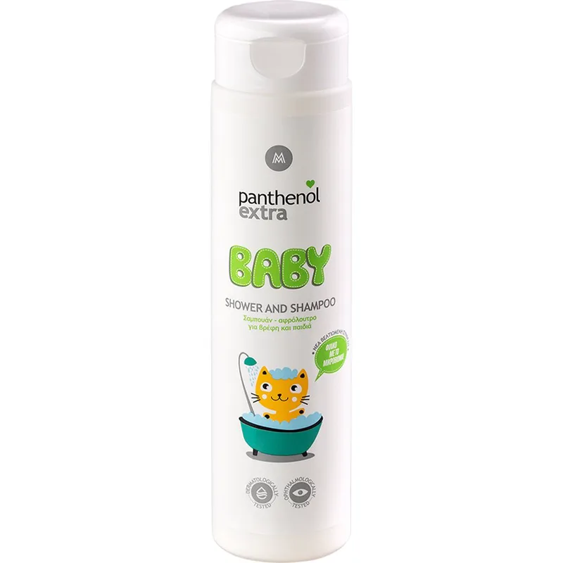 Panthenol Extra Baby Shower & Shampoo Σαμπουάν & Αφρόλουτρο για Βρέφη & Παιδιά 300ml