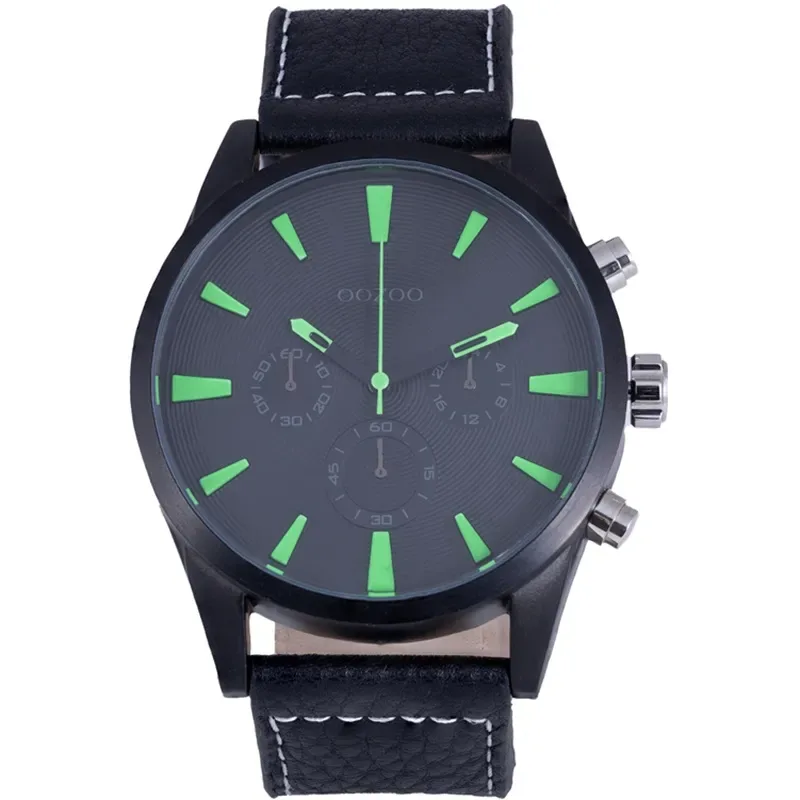 Ρολόι OOZOO XL Τimepieces Black Leather Strap C8201 C8201