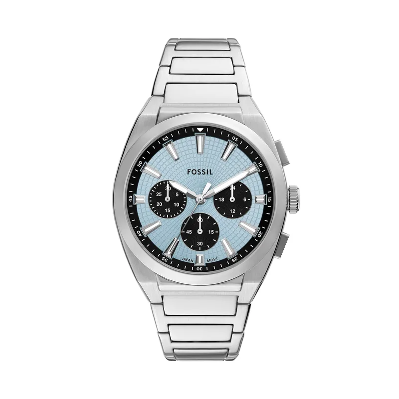 Ρολόι Fossil Everett Chronograph FS6105 Ασημί