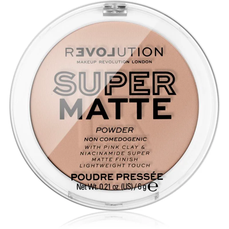 Revolution Relove Super Matte Powder ματ πούδρα απόχρωση Μπεζ 6 γρ